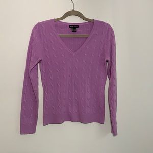 Soft Purple Cable Knit Sweater